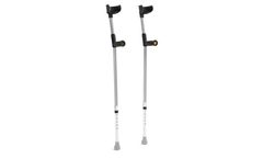 Fisiotech - Grey Varnished Aluminium Alloy Crutches