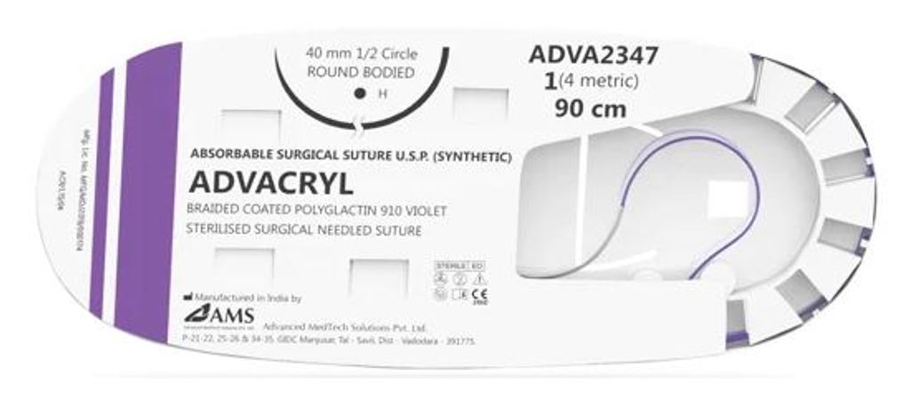 ADVACRYL - Model Polyglactin 910 - Braided Coated Synthetic Absorbable Surgical Suture