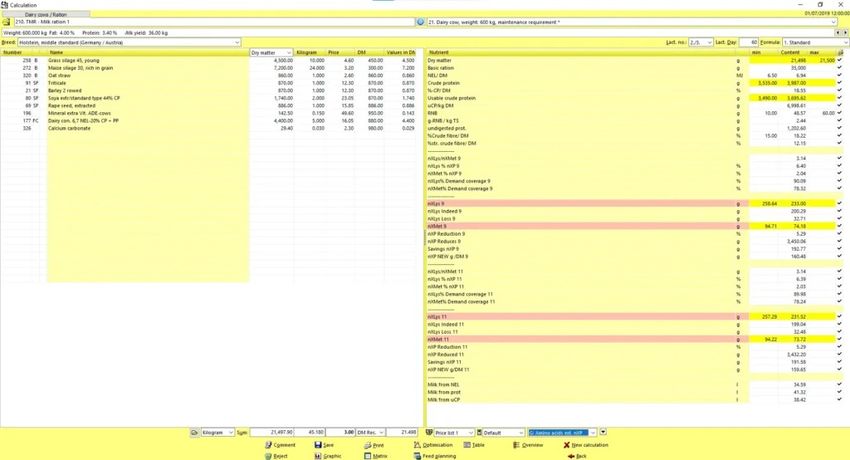 Hybrimin - Version Futter 5 - Animal Feed Calculation Software for Animal Breeders, Veterinarians, Farmers