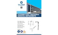 Hysterectomy Abdominal Surgical Instruments Brochure