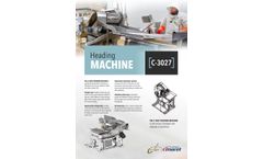 Curio - Model C-3027 - Heading Machine Datasheet