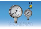 Saba - Model SA - Inox Pressure Gauge Gas Connection