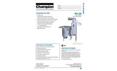 Champion Trisys - Model P5-24 - 5 Hp, 24 Inch Pulper Waste Handling System Datasheet