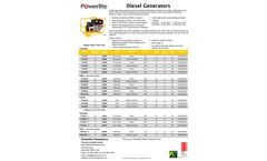 Powerlite - Model PHZD050 - 4,000W - 5 kVA Diesel Generator - Brochure