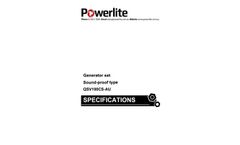 Powerlite - Model QSV100CS-AU - 110 kVA Diesel Generator- Brochure