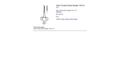 Hebbar - Model BAF125 - Artery Forceps Dandy Straight 14Cm-5 12 Inch Datasheet