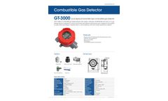 WISE - Model GT-3000 - Local Display & Transmitter type Combustible Gas Detector Datasheet