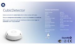 Quandify CubicDetector - Model QCD-01 - Water Leak Detector Brochure