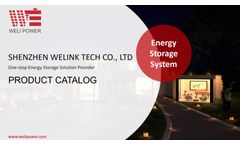 Weli Energy Storage System Product Catalog