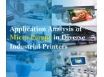 Application Analysis of Micro Pumps in Various Industrial Printers