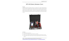 Thomson - Model DFT-6101 - Battery Resistance Tester - Brochure
