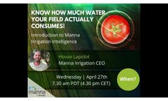 Webinar: Knowing your actual field water consumption - Video