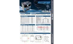 Fullriver - Model EGL220-6 - Supreme Deep Cycle AGM Battery Datasheet