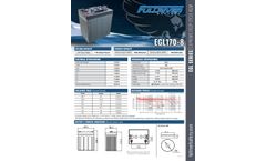 Fullriver - Model EGL170-8 - Supreme Deep Cycle AGM Battery Datasheet