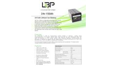 24V 150Ah Premier Lithium Battery - Spec Sheet