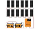 2340W 48V (12x195W) Complete MPPT Off Grid Solar Kit with 5kW/80A Hybrid Inverter + 4.8kWh Lithium