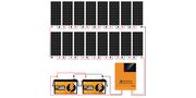 3120W 48V (16x195W) Complete MPPT Off Grid Solar Kit with 5kW/80A Hybrid Inverter + 4.8kWh Lithium