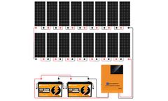 3120W 48V (16x195W) Complete MPPT Off Grid Solar Kit with 5kW/80A Hybrid Inverter + 4.8kWh Lithium
