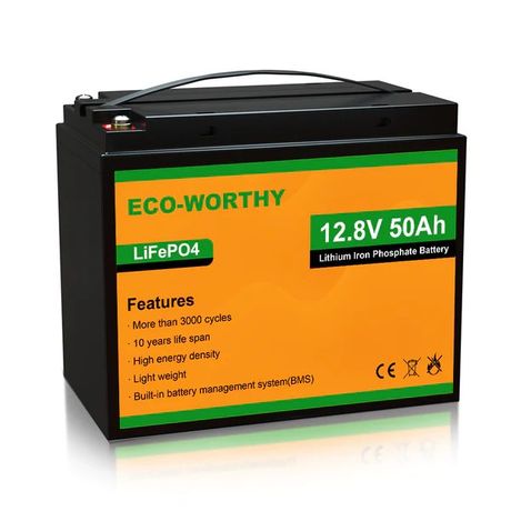 LiFePO4 - 12V 50Ah Lithium Iron Phosphate Battery