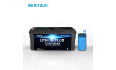 Model LFP400-12 - Meritsun LiFePo4 Battery 12.8v 400Ah Lithium ion Battery With Bluetooth BMS For Marine/RV/Solar system/Golf car