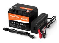 Ampere Time - Model 12V 50Ah LiFePO4 - Battery + 14.6V 10A Dedicated Lithium Battery Charger