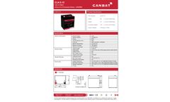 Canbat - Model CLI4.5-12 - 12V 4.5AH Lithium Iron Phosphate Battery - LiFePO4 - Brochure
