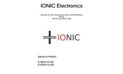 Ionic - Model IE-BTSH-12-150 - Brochure