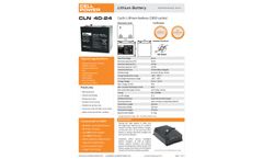 Cellpower - Model CLN 40 - 24 - Lithium Battery - Brochure