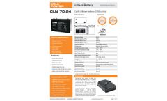Cellpower - Model CLN 70 - 24 - Lithium Batteries - Brochure