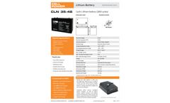 Cellpower - Model CLN 35 - 48 - Lithium Batteries - Brochure