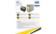 C&D - Model UPS PLP - VRLA Pure Lead Plus Battery Datasheet