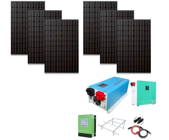 Hanse - 1000w Solar Panel Kit with Lithium Battery for Home