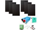 Hanse - 1000w Solar Panel Kit with Lithium Battery for Home