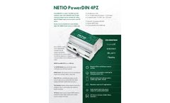 NETIO - Model PowerDIN 4PZ - Dual 110-230V / Max 16A Electricity Meter Datasheet