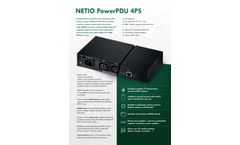 NETIO - Model PowerPDU 4PS - Smart PDU (Power Distribution Unit) with Four Power Outlets Datasheet