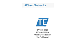 Model TV-110-L320 - Wind Speed Sensor Brochure