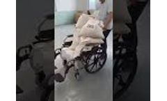Wide weighted manual folding wheelchair 1, load 150kg - Video