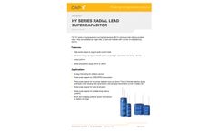 CAP-XX - Model HY Series - Small Cylindrical Cell Supercapacitors - Brochure