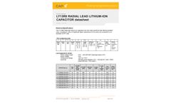 CAP-XX - Model LY13R8 - Radial Lead Lithium-ion Capacitors - Brochure