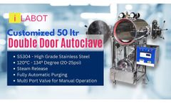 Customized 50 ltr Double Door Autoclave - iLabot Technologies - Video