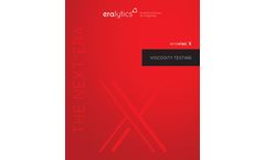Eralytics - Model eravisc X - Kinematic Viscometer Datasheet