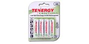 Card: 4 Tenergy Centura 1.2V 2000mAh Ni-MH AA Rechargeable Batteries – Low Self Discharge