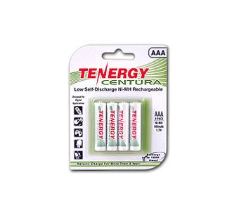 Model 10406 - Card: 4 Tenergy Centura 1.2V 800mAh Ni-MH AAA Rechargeable Batteries – Low Self Discharge