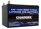 CHARGEX - Model CX12 - 12-LIB-12 - 12V 12AH Lithium Ion Battery