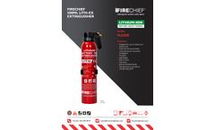 Firechief - Model FLE500 - 500ml Lithium-ion Battery Fire Extinguisher Datasheet