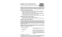 WeatherLink for Mac OSX, for Vantage Stations Brochure