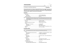 Anemometer for Monitor and Wizard Stations Specification Sheets