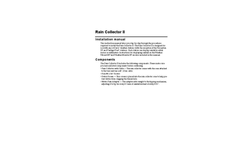 Rain Collector II for GroWeather, EnviroMonitor, Weather Monitor and Wizard Manual