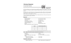 Wireless Repeater with AC Power Specification Sheets