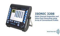 ISONIC 3208 / Multi-Channel Inspection and Strip Chart Recording using Array of Conventional Probes - Video
